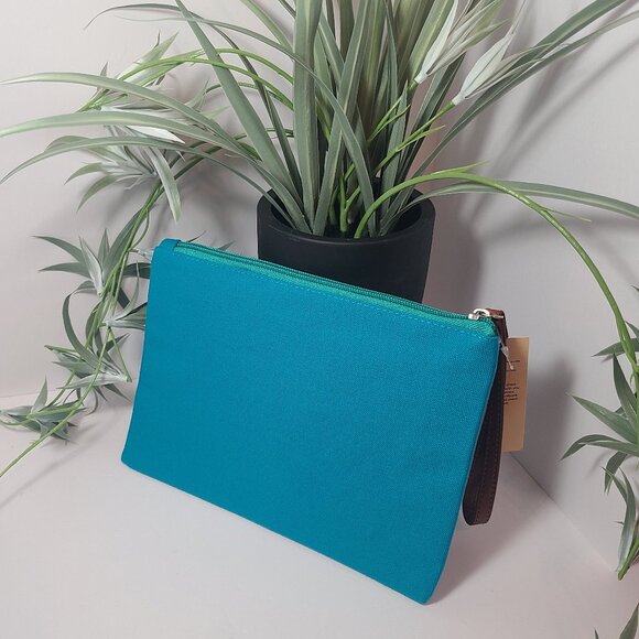 Zebra Canvas Wristlet Zipper Pouch – Original Art by Angie Bryan - Picture 2 of 8